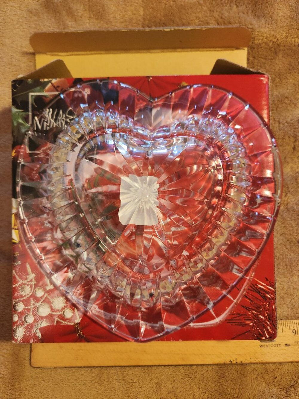 Mikasa Crystal heart dish